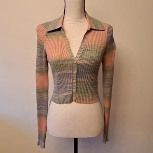 Urban outfitters long sleeved button up sweater